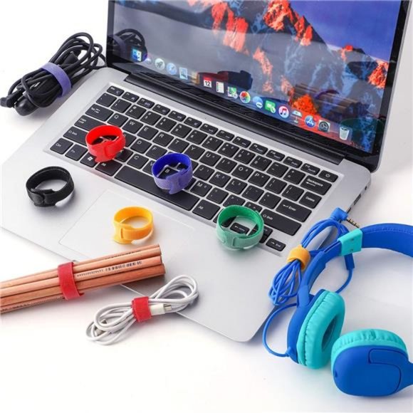 80 pcs Reusable Fastening Cable Ties 3 Sizes 6/8/10 inch Adjustable Cord Ties - Picture 4 of 8